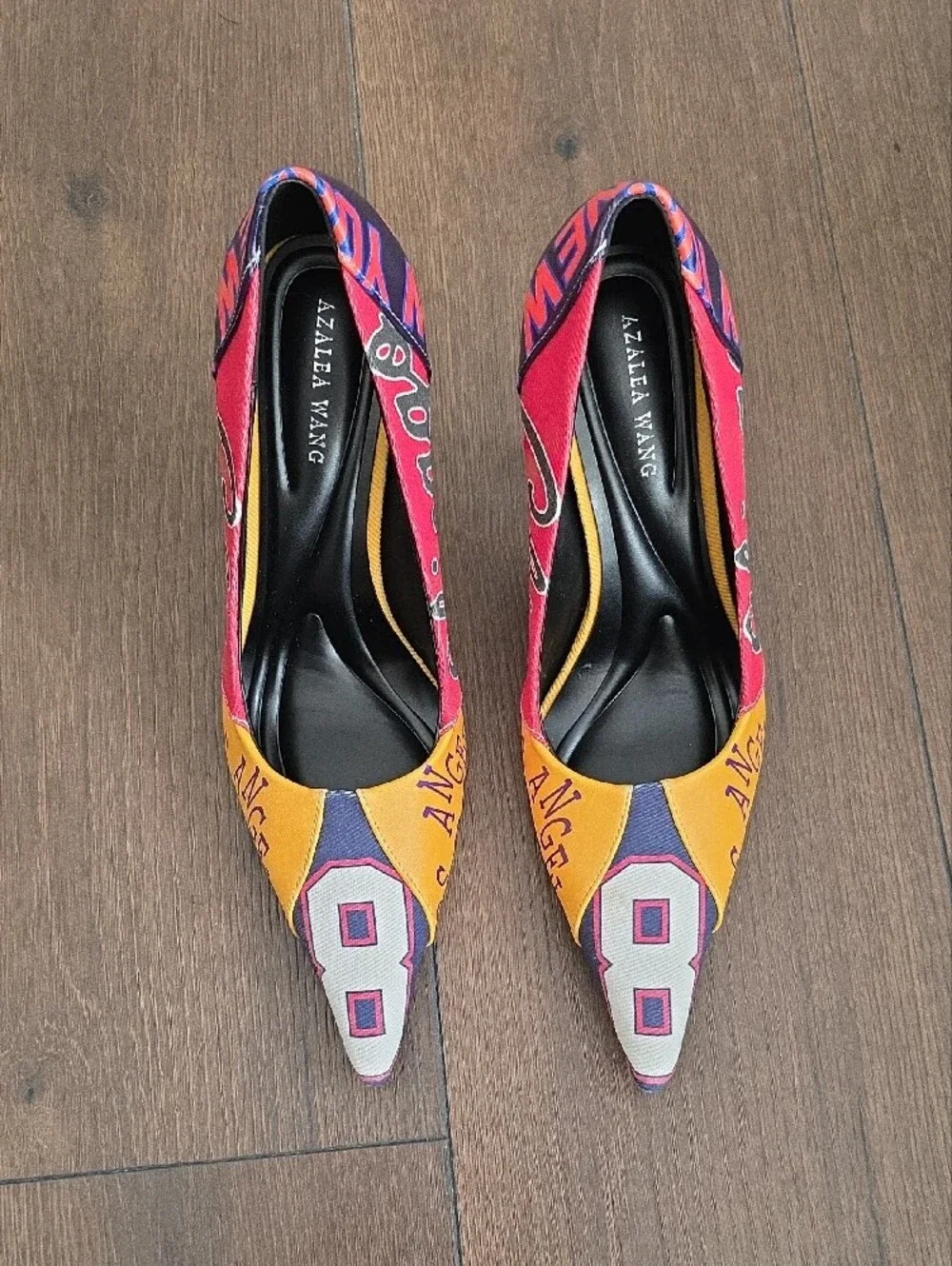 Azalea Wang Multi Printed Stiletto Pointed Toe Pumps